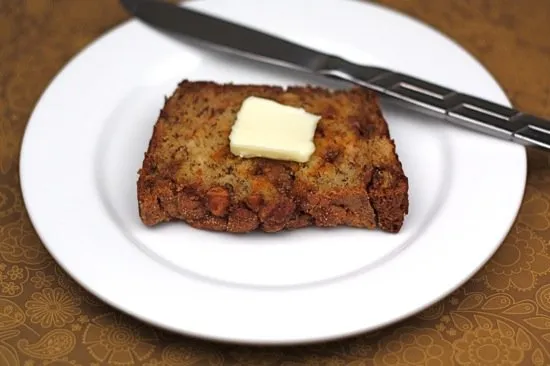 Banana Cinnamon Chip Bread with Cinnamon Sugar Topping