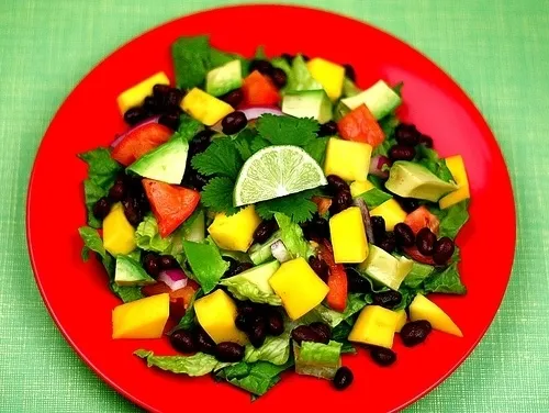 Black Bean, Avocado, and Mango Salad with Cilantro and Lime