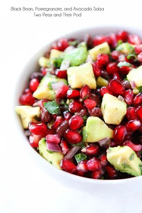 Black Bean, Pomegranate and Avocado Salsa