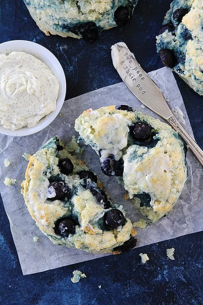 Blueberry Cream Cheese Biscuits