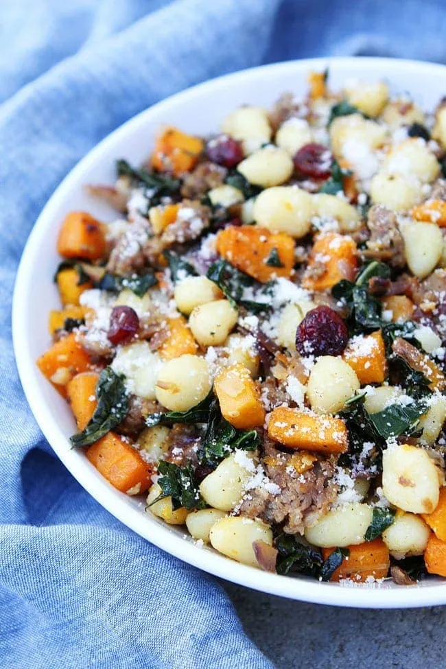 Butternut Squash, Sausage, and Kale Gnocchi
