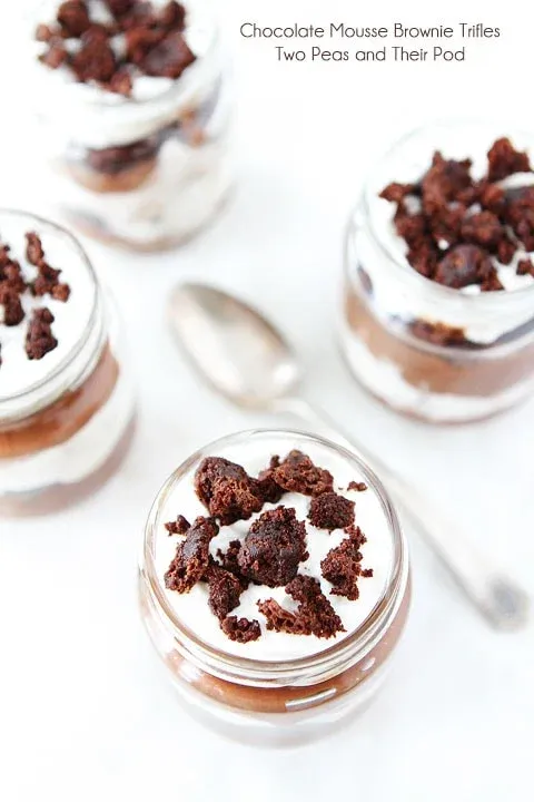 Chocolate Mousse Brownie Trifles