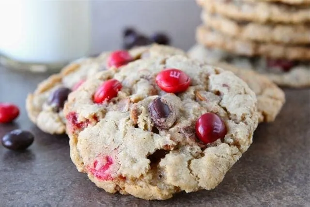 Cinnamon M&M Oatmeal Cookies