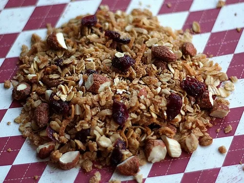 Granola with Coconut, Dried Cranberries, and Almonds