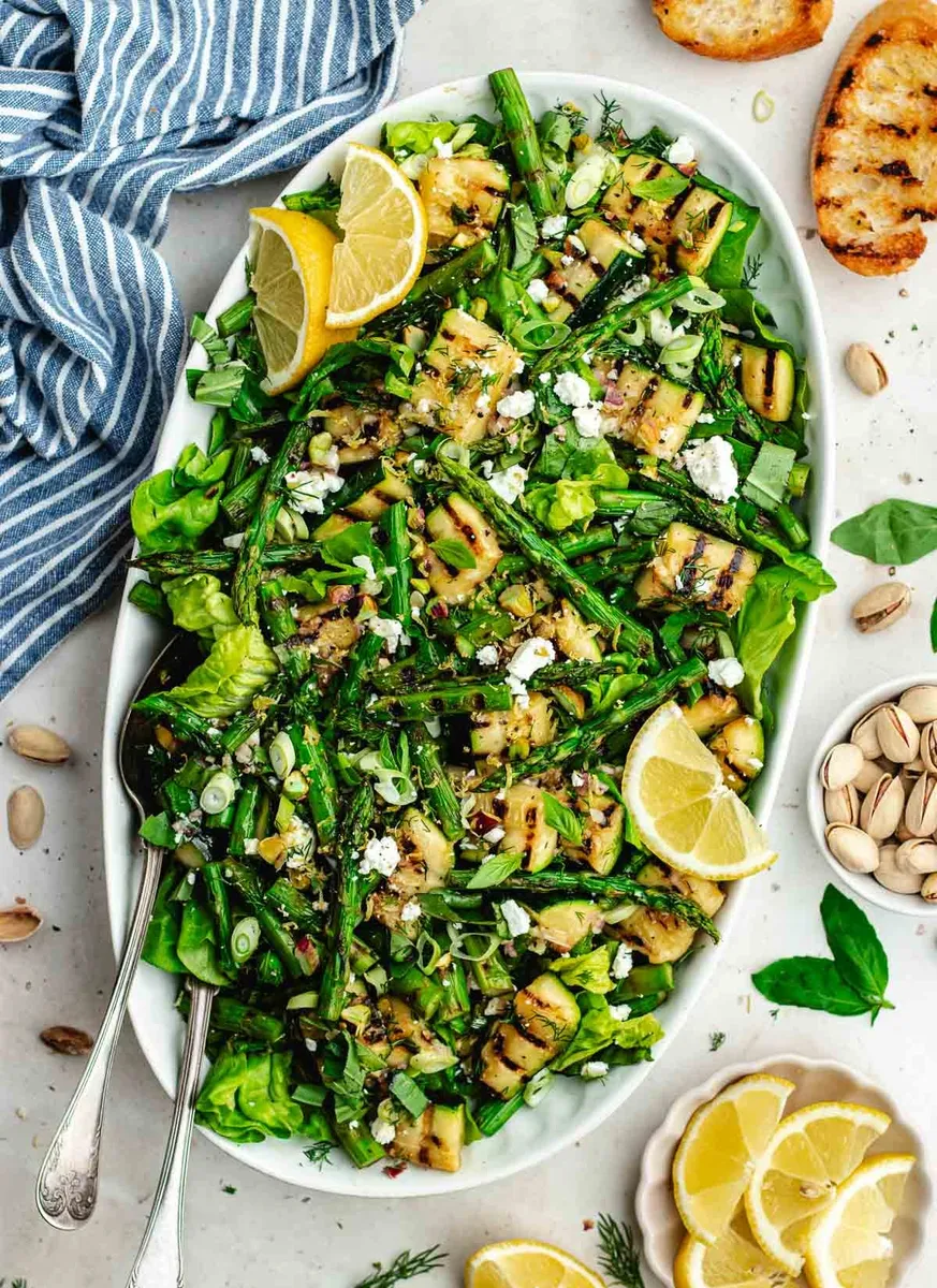 Grilled Asparagus & Zucchini Salad