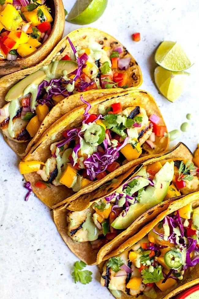 Grilled Halloumi Tacos with Mango Salsa