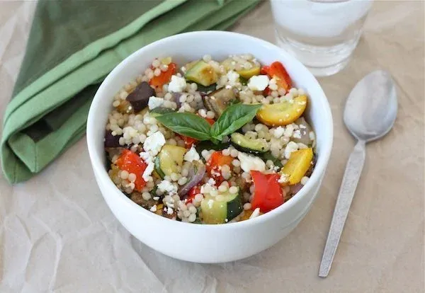 Israeli Couscous Salad with Roasted Vegetables