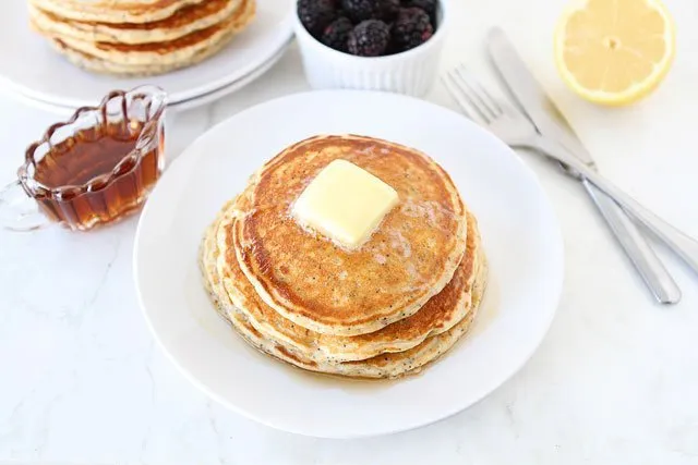 Lemon Poppy Seed Yogurt Pancakes