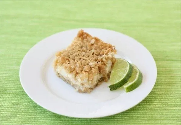 Lime and Coconut Crumble Bars