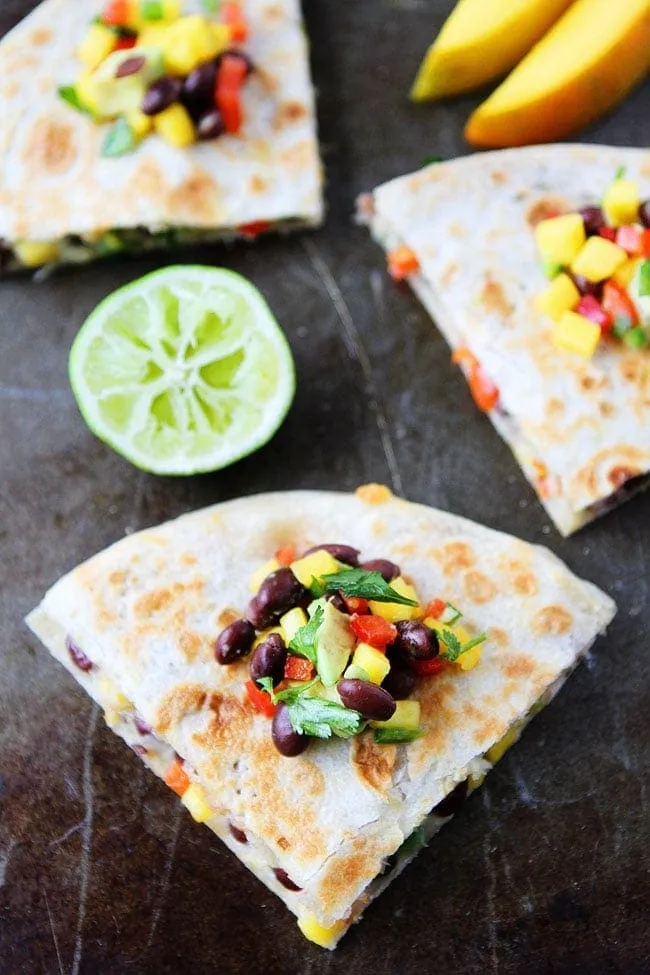 Mango Black Bean Quesadillas