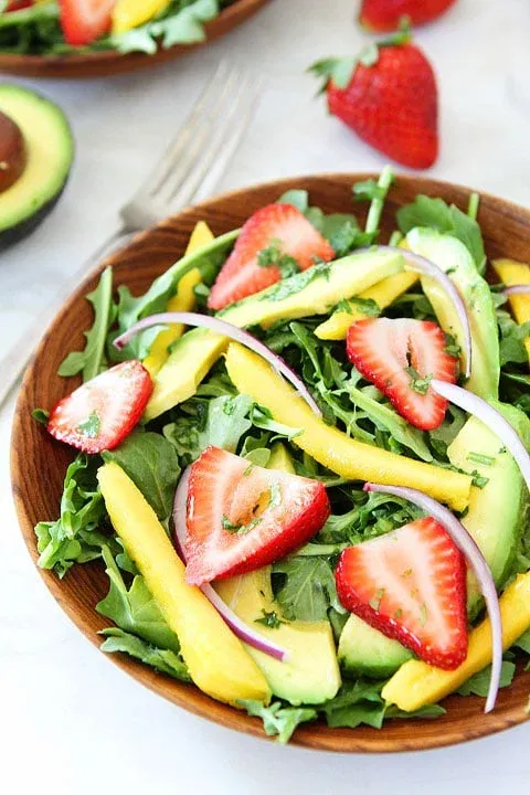 Mango, Strawberry, and Avocado Arugula Salad
