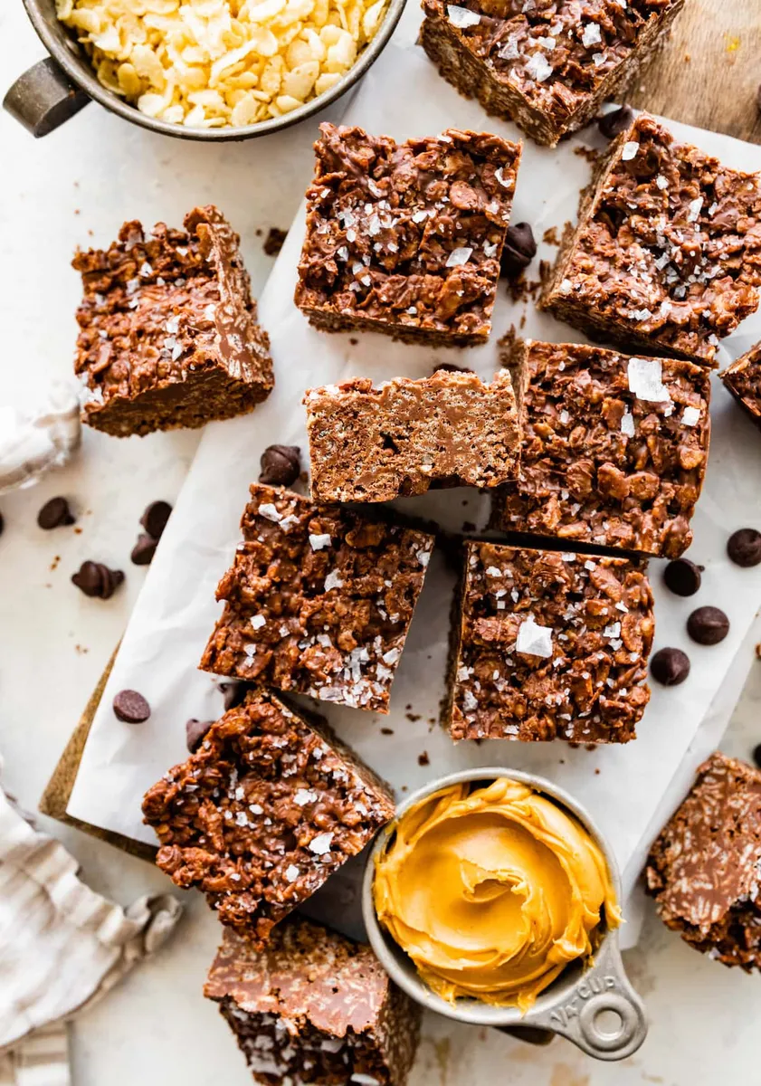 No-Bake Peanut Butter Chocolate Crunch Bars