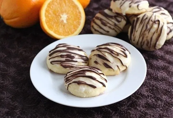 Orange Ricotta Cookies with Dark Chocolate