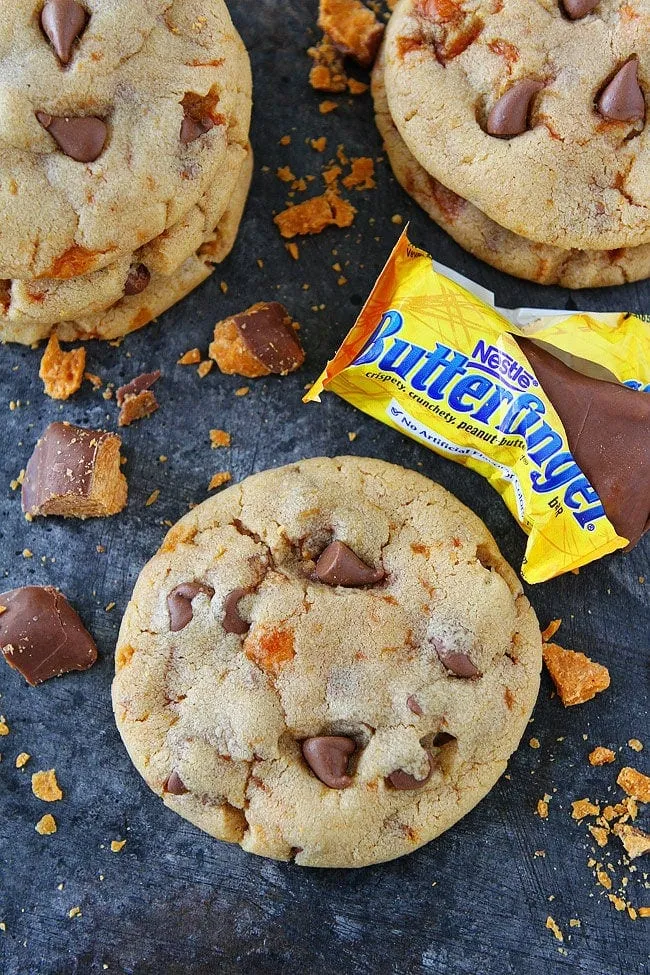 Peanut Butter Butterfinger Cookies