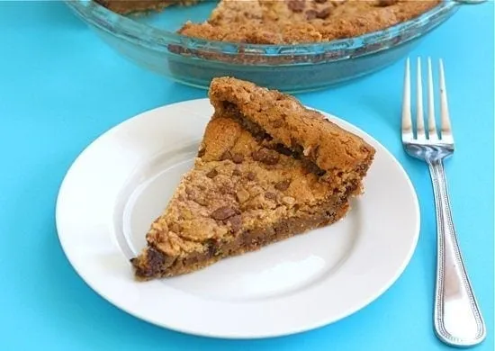 Pie Plate Chocolate Chip Toffee Cookies