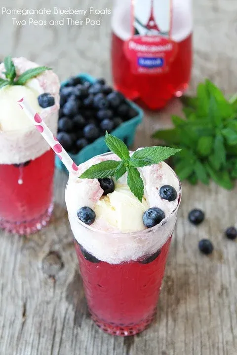 Pomegranate Blueberry Floats