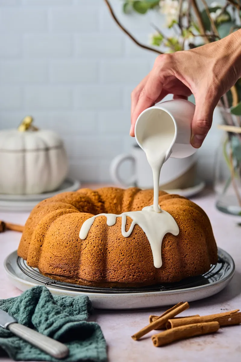 Pumpkin Bundt Cake with Cream Cheese Frosting