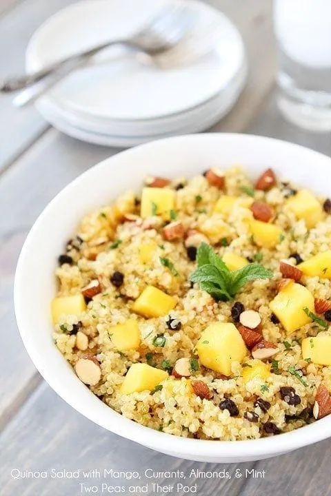 Quinoa Salad with Mango, Currants, Almonds, and Mint