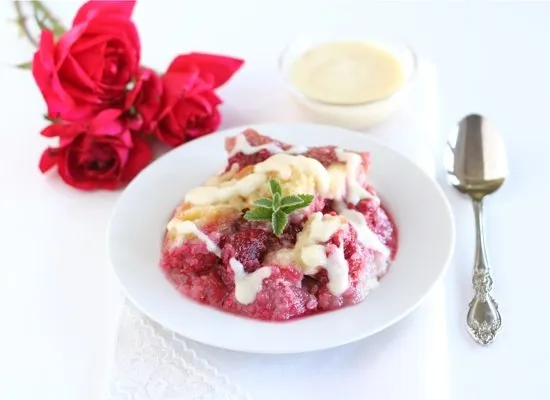 Raspberry Bread Pudding