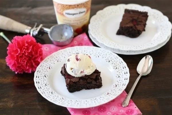 Raspberry Truffle Brownies