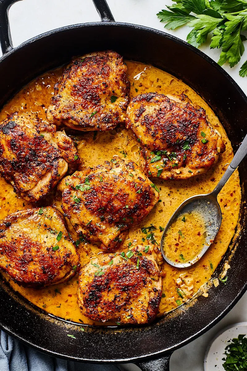 Skillet Chicken Thighs