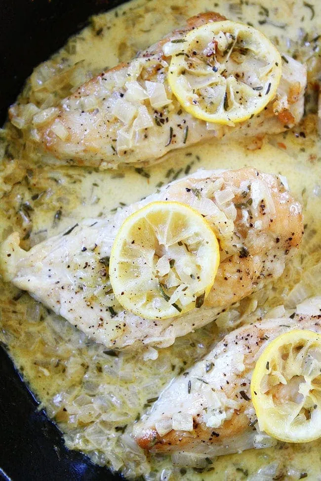 Skillet Creamy Lemon Rosemary Chicken