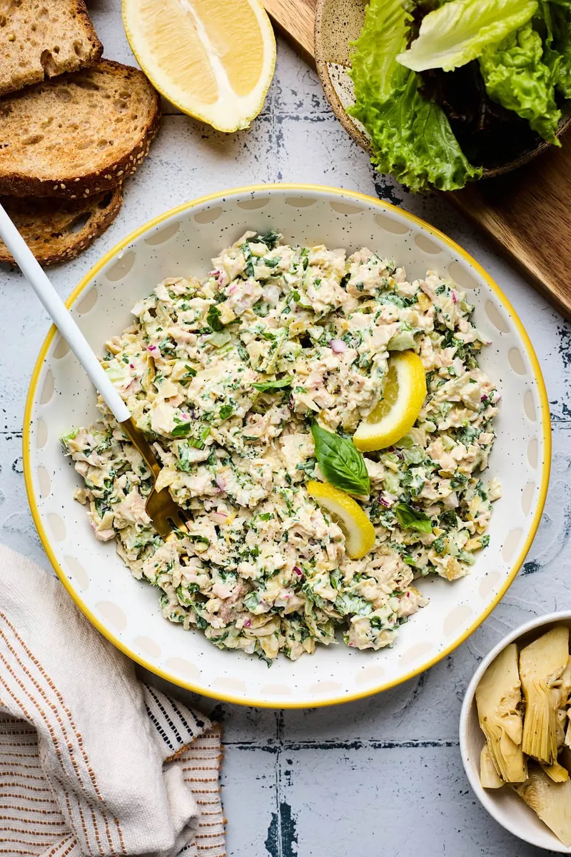 Spinach Artichoke Chicken Salad
