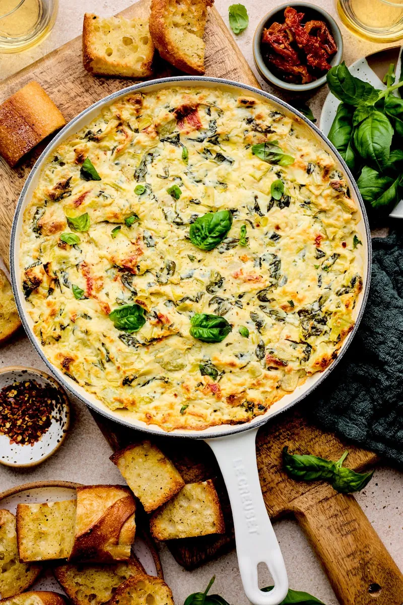 Spinach Artichoke Sun-Dried Tomato Dip
