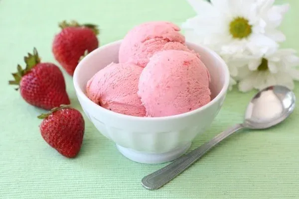Strawberry Sour Cream Ice Cream