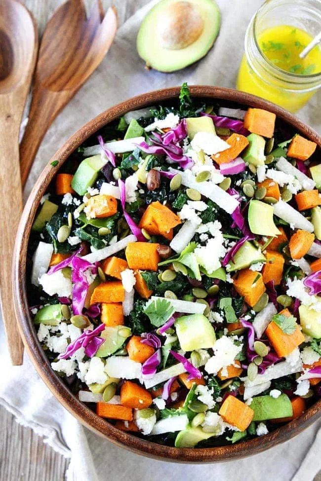 Sweet Potato and Black Bean Kale Salad