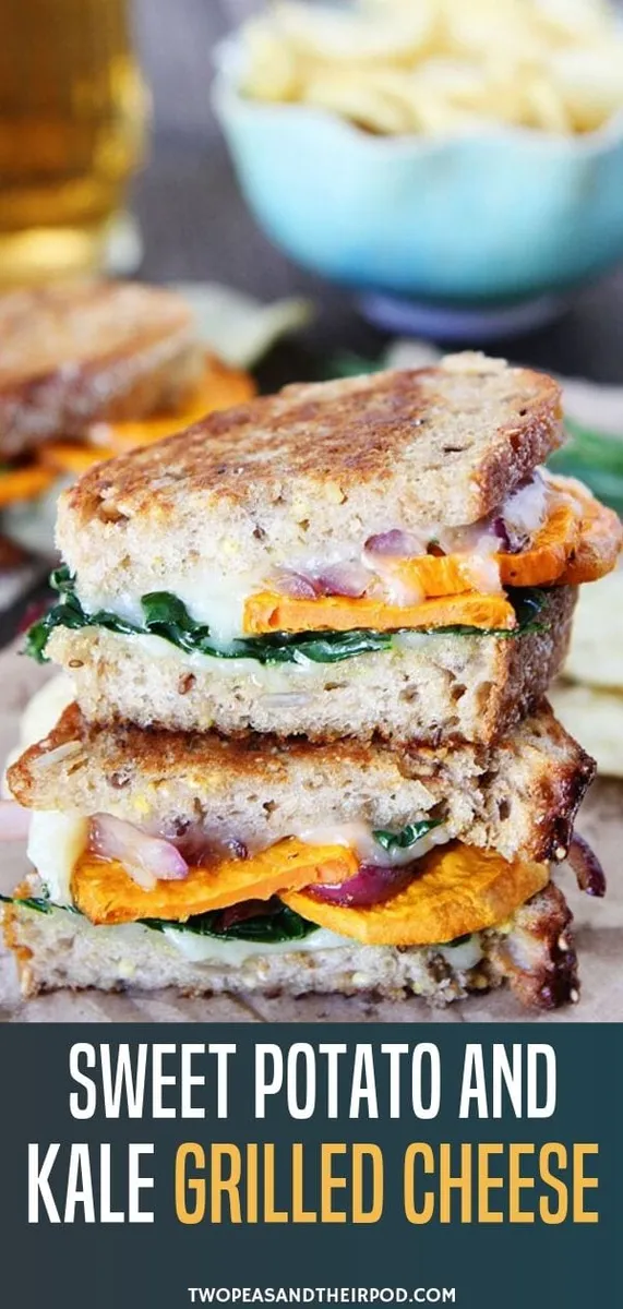 Sweet Potato and Kale Grilled Cheese