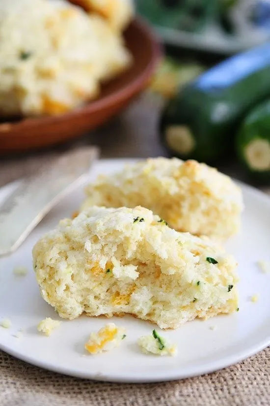 Three Cheese Zucchini Drop Biscuits