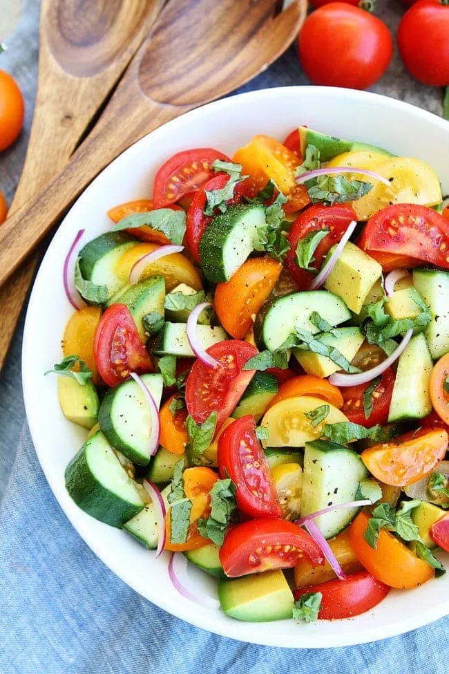 Tomato Cucumber Avocado Salad