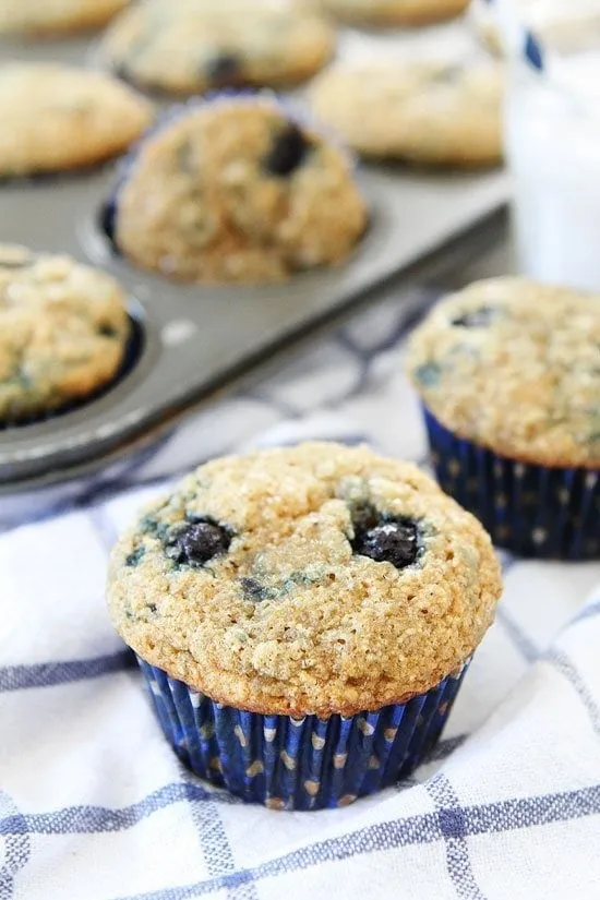 Vegan Banana Blueberry Muffins